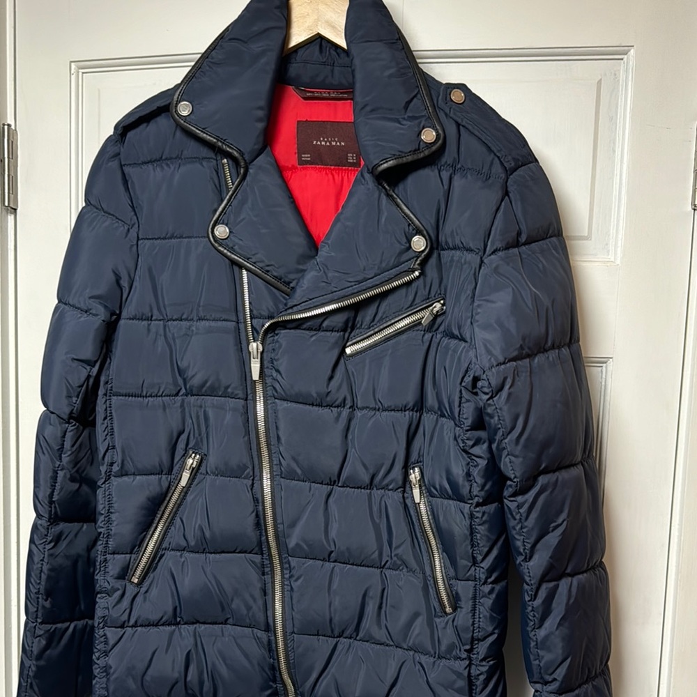Navy Quilted Men's Jacket